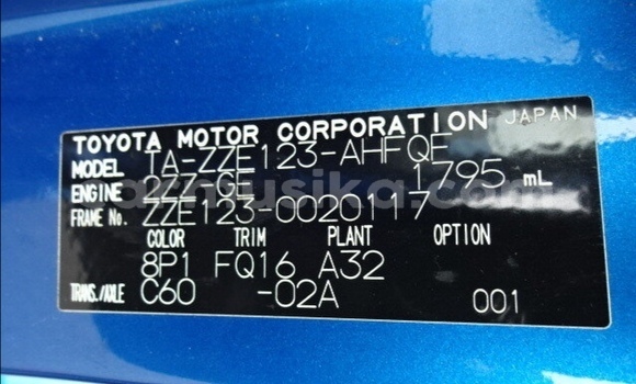 Acheter Occasion Voiture Toyota Runx Bleu à Beitbridge, Matabeleland South Acheter Occasion Voiture Toyota Runx Bleu à Beitbridge, Matabeleland South