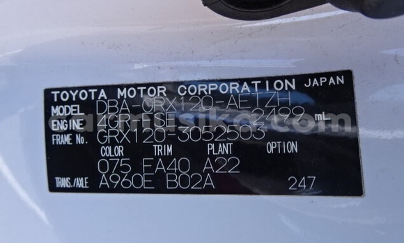 Acheter Occasion Voiture Toyota Mark X Blanc à Beitbridge, Matabeleland South Acheter Occasion Voiture Toyota Mark X Blanc à Beitbridge, Matabeleland South