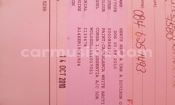 Buy Used Opel Corsa White Car in Beitbridge in Matabeleland South Buy Used Opel Corsa White Car in Beitbridge in Matabeleland South